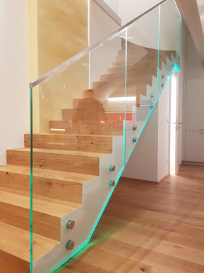 Treppengeländer aus Glas